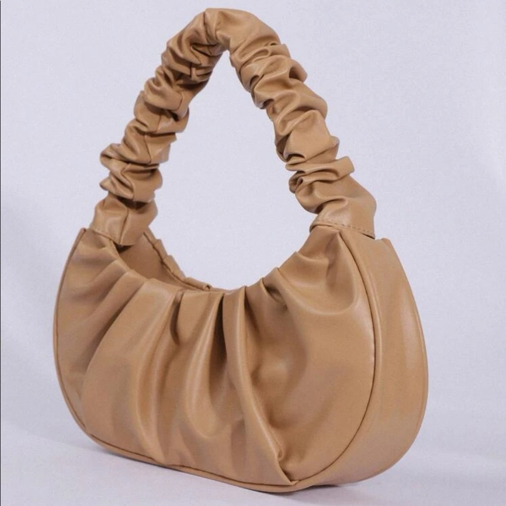 Ruched Baguette Bag